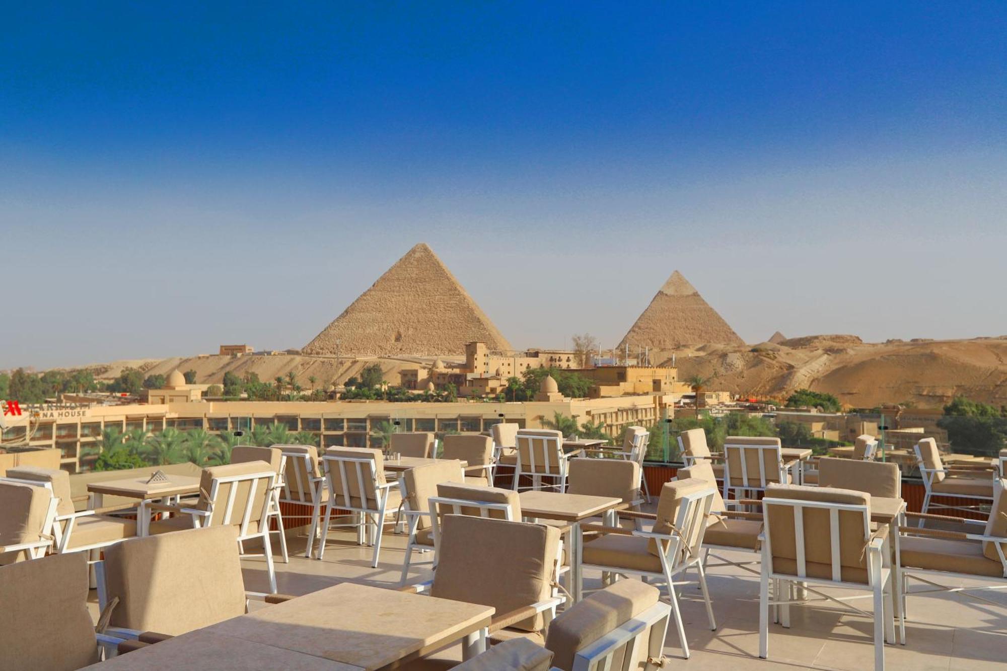 Gaia Pyramids Hotel Kafret el-Gabal Buitenkant foto