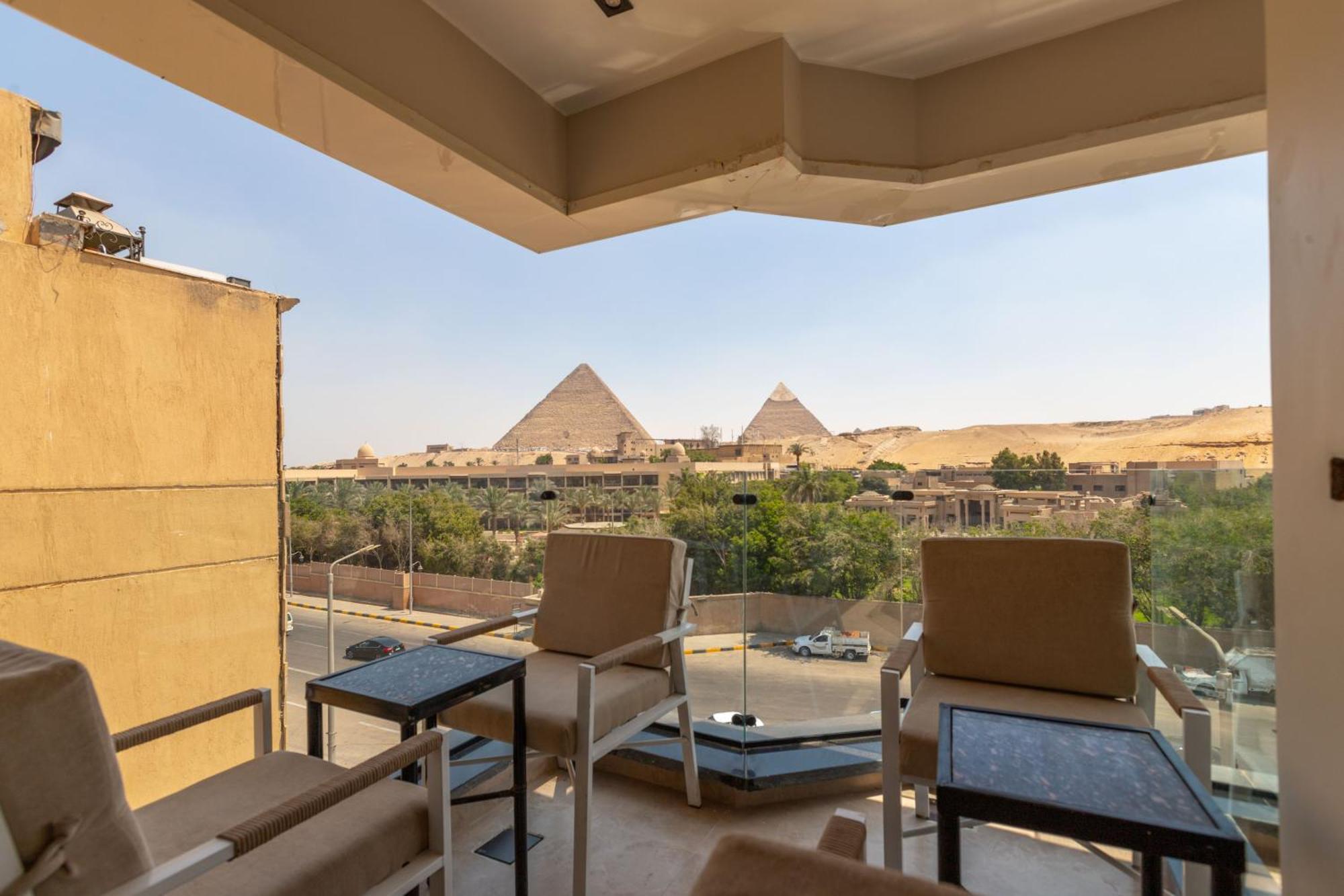 Gaia Pyramids Hotel Kafret el-Gabal Buitenkant foto